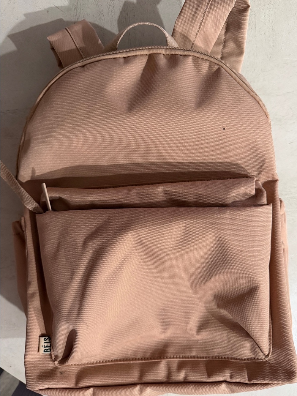 BEIS Beige Everyday Backpack.  Used a few times - Picture 10 of 13